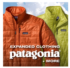 Expanded clothing and gear including Patagonia and more! Display images for more info.