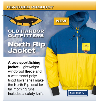 New @ Landfall: Old Harbor Outfitters, North Rip Jacket. Display images.
